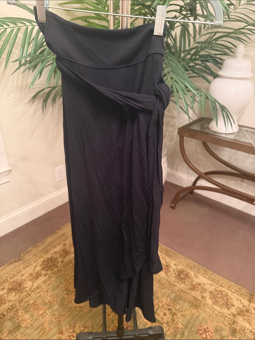 GAP Black Maxi Skirt with Side Tie